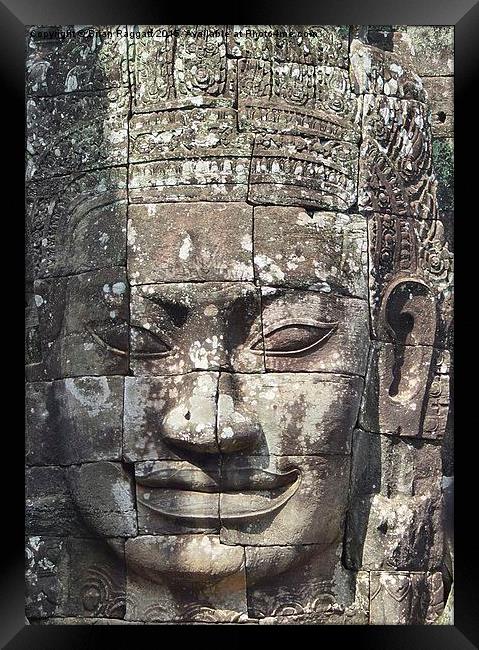  Bayon Temple Angkor Siem Reap Cambodia Framed Print by Brian  Raggatt