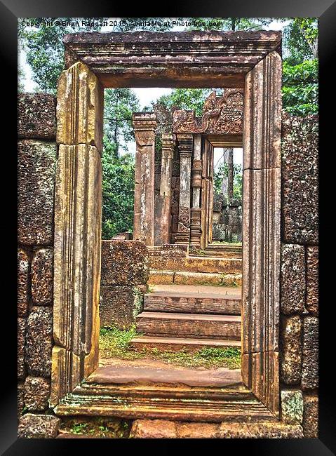  Temple Ruin Doorways Framed Print by Brian  Raggatt