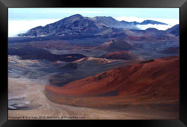 Haleakala Volcano Overview Framed Print by Eva Kato