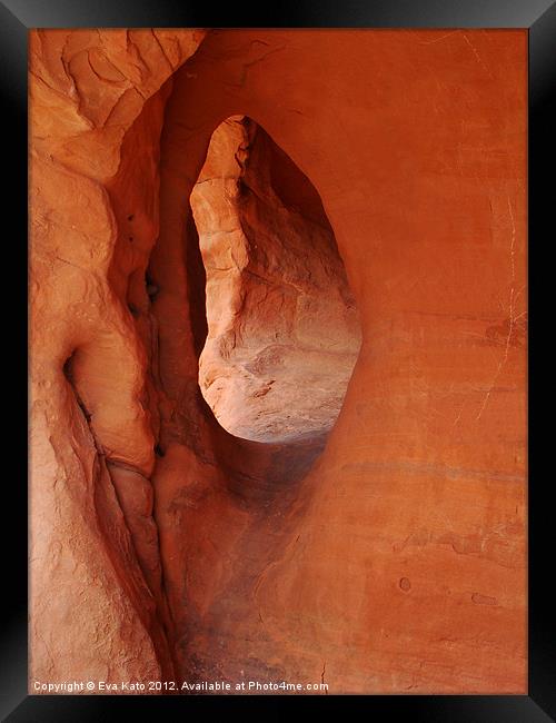 Valley of Fire Cave Framed Print by Eva Kato