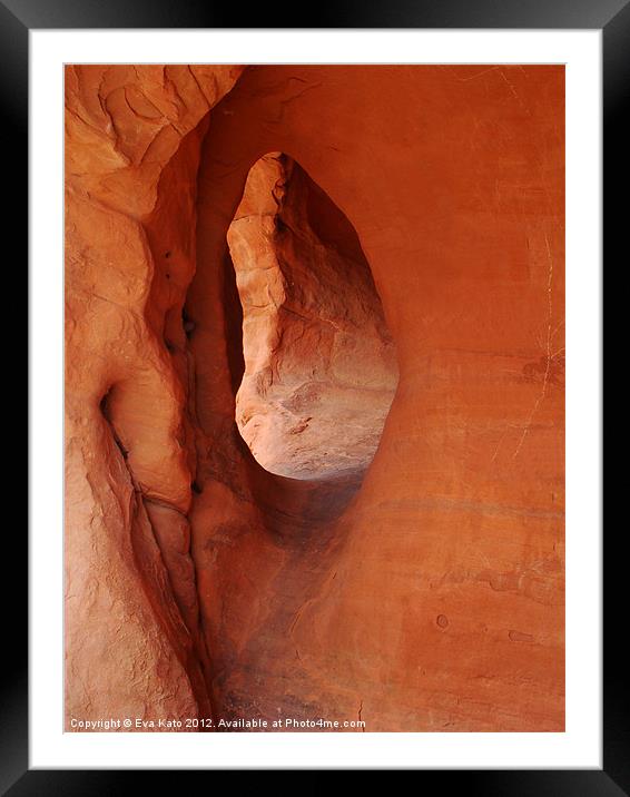 Valley of Fire Cave Framed Mounted Print by Eva Kato
