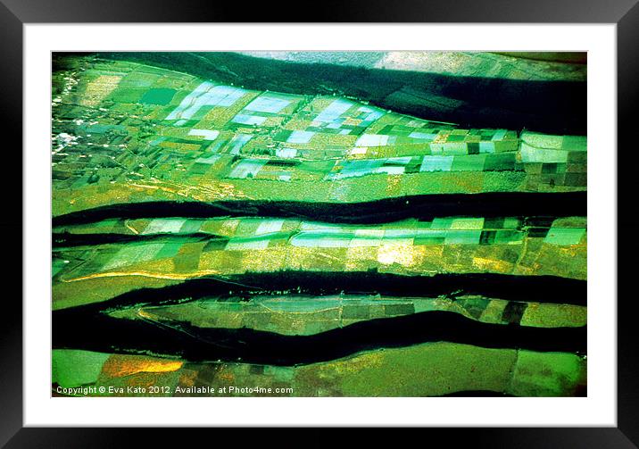 Ecuador patchwork fields Framed Mounted Print by Eva Kato