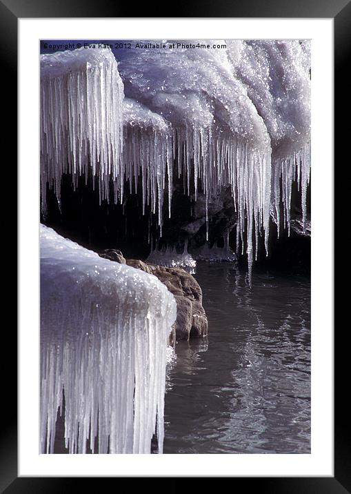 Curtain of Icicles Framed Mounted Print by Eva Kato