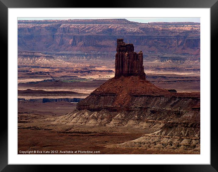Butte at Monument Valley Framed Mounted Print by Eva Kato