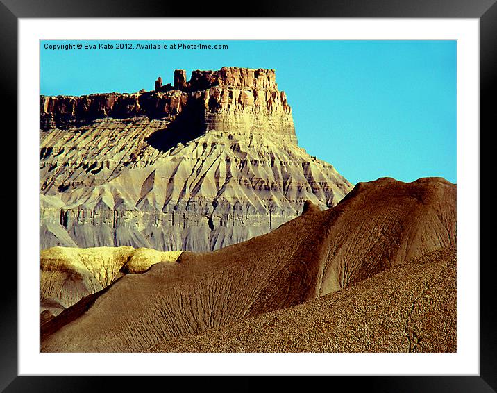 Mesa and Sand Dune Framed Mounted Print by Eva Kato