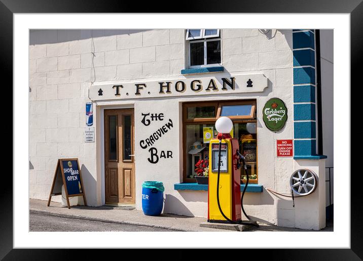 Old style shop Bar and Petrol station, Grange, Tipperary, Ireland Framed Mounted Print by Phil Crean