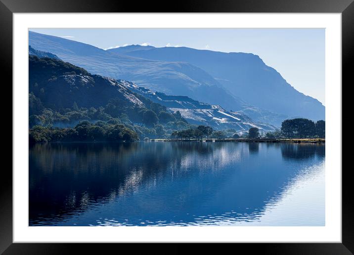 Llyn Pardan lake Llanberis Wales Framed Mounted Print by Phil Crean