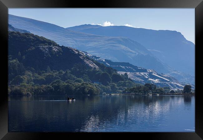 Llyn Pardan lake Llanberis Wales Framed Print by Phil Crean