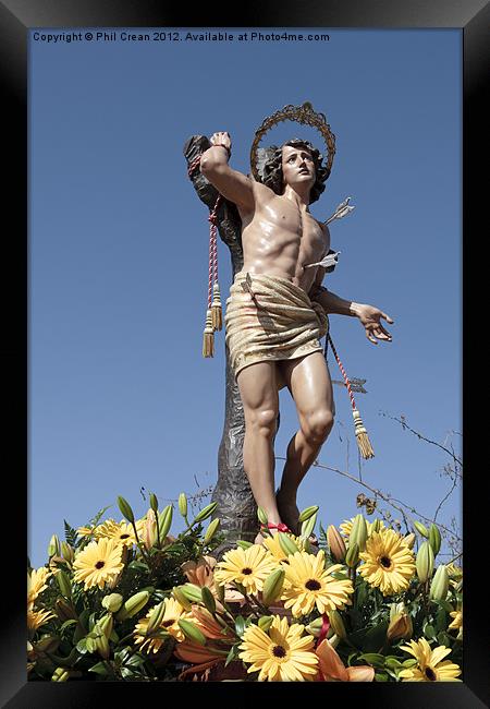 San Sebastian, effigy at fiesta, Tenerife Framed Print by Phil Crean