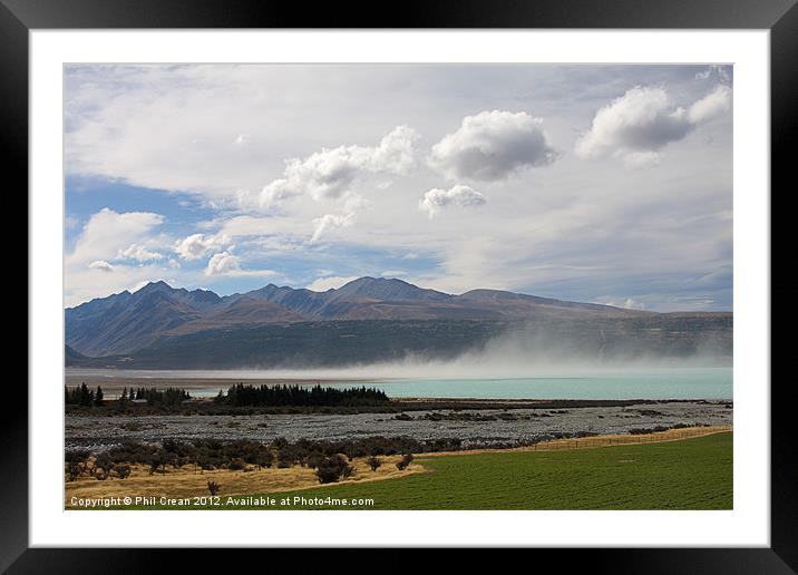 Lake Pukaki New Zealand Framed Mounted Print by Phil Crean
