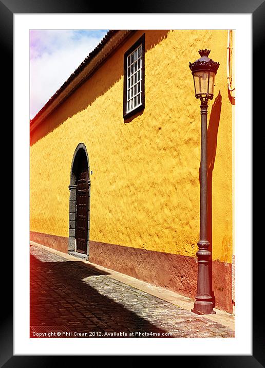 Yellow wall Framed Mounted Print by Phil Crean
