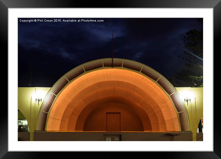  Art Deco sound shell, Napier, New Zealand Framed Mounted Print by Phil Crean