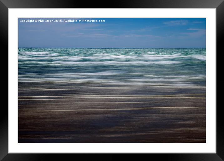  Fluid Horizons 3 Framed Mounted Print by Phil Crean