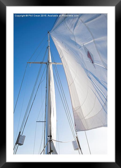  Sailing away Framed Mounted Print by Phil Crean