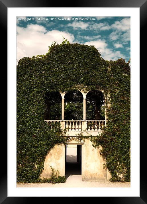  Italian arch overgrown, New Zealand Framed Mounted Print by Phil Crean
