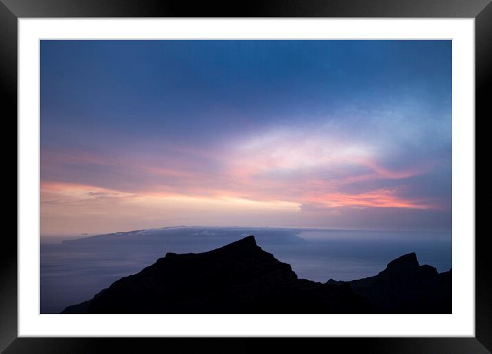 Purple twilight over Masca Framed Mounted Print by Phil Crean