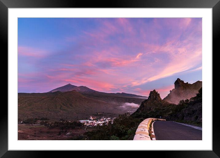 Teide sunset Tenerife Framed Mounted Print by Phil Crean