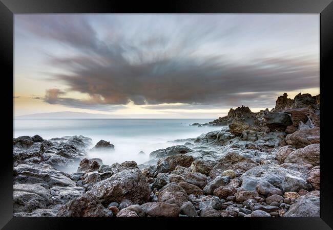 Moving clouds seascape Framed Print by Phil Crean