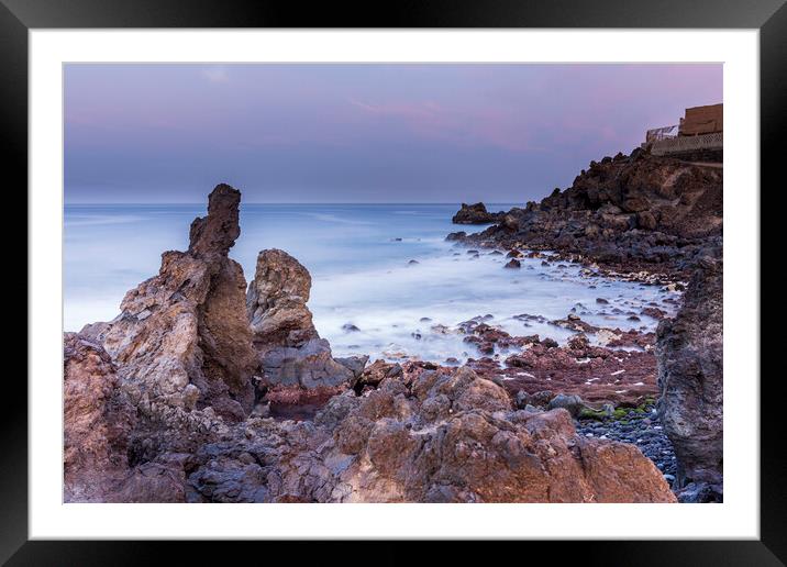 Volcanic cove Framed Mounted Print by Phil Crean