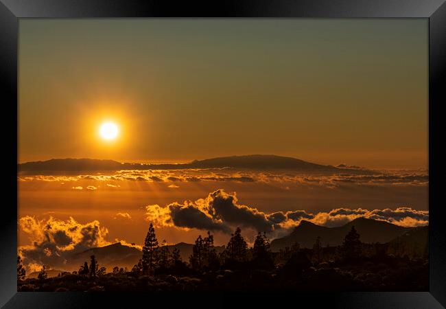 Hot sun over La Palma Framed Print by Phil Crean