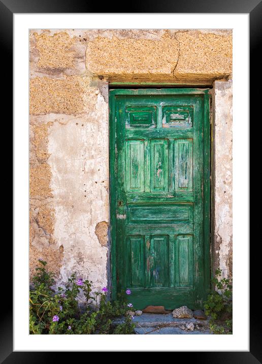 Old green door Framed Mounted Print by Phil Crean