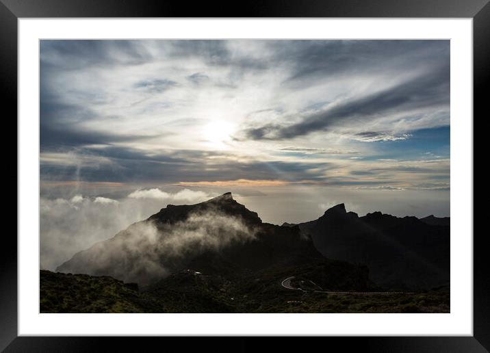 Cloudscape over Teno Framed Mounted Print by Phil Crean
