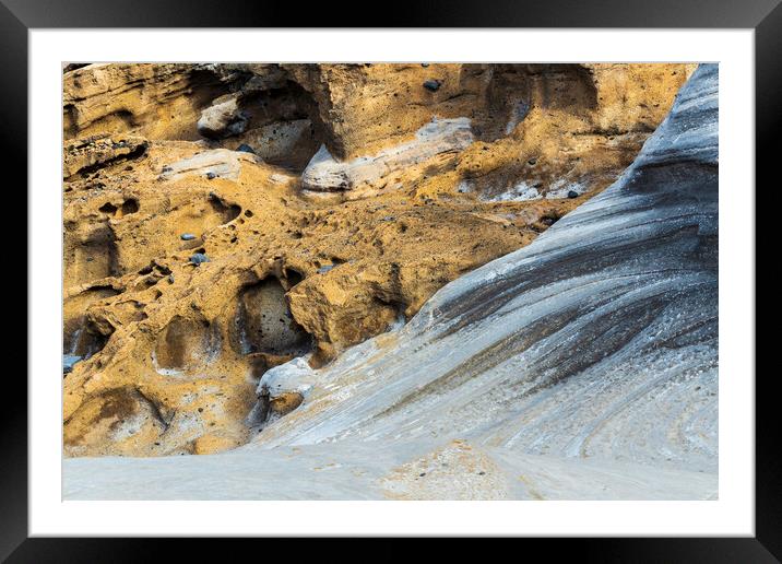 Abstract rockscape Framed Mounted Print by Phil Crean