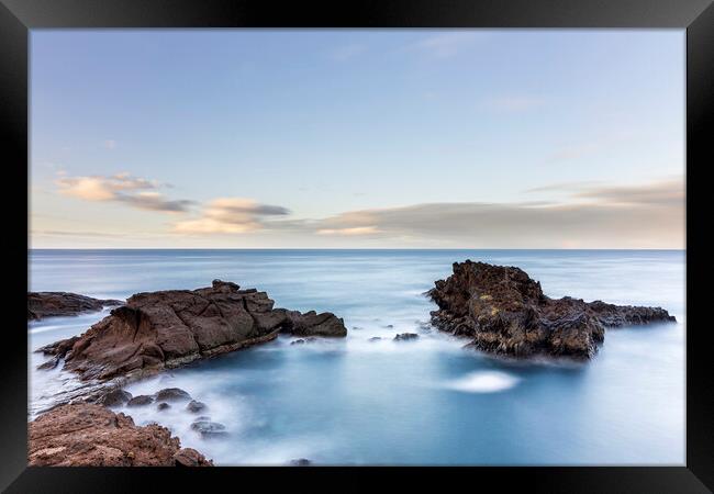 Volcanic shore at dawn, Tenerife Framed Print by Phil Crean