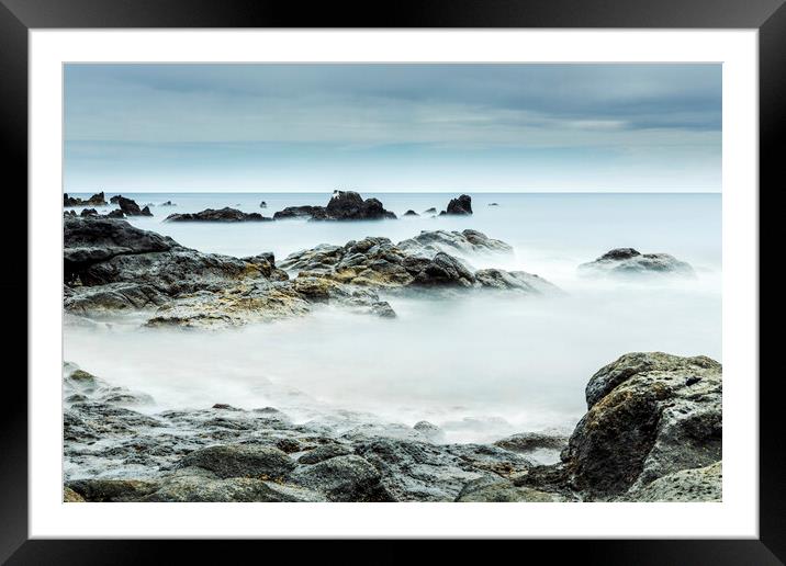Receding rocks on the coast, Tenerife Framed Mounted Print by Phil Crean