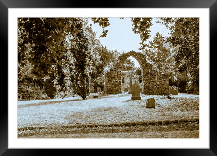 Ruins of the medieval church in Johnstown, Kildare Framed Mounted Print by Phil Crean