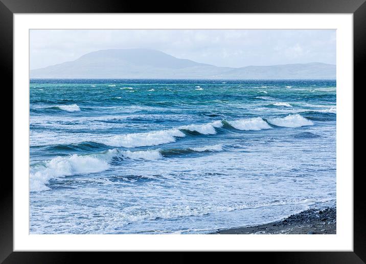 Wild Atlantic waves in Clew Bay, Mayo, Ireland Framed Mounted Print by Phil Crean