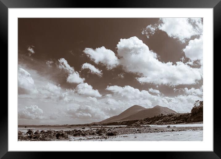 Croagh Patrick and dramatic sky, Mayo, Ireland Framed Mounted Print by Phil Crean