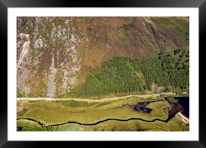 Aerial view Glendalough, Wicklow, Ireland Framed Mounted Print by Phil Crean