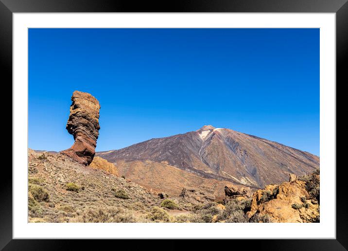 Teide and blue sky Tenerife Framed Mounted Print by Phil Crean