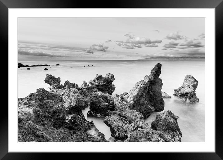 Volcanic seascape, Tenerife Framed Mounted Print by Phil Crean