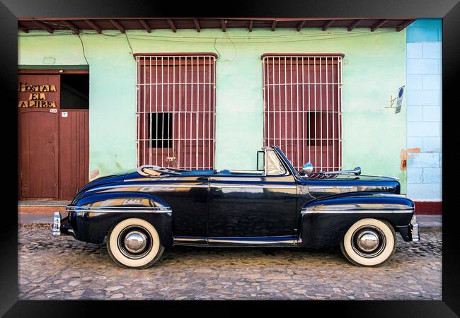 Vintage American Mercury car in Cuba Framed Print by Phil Crean