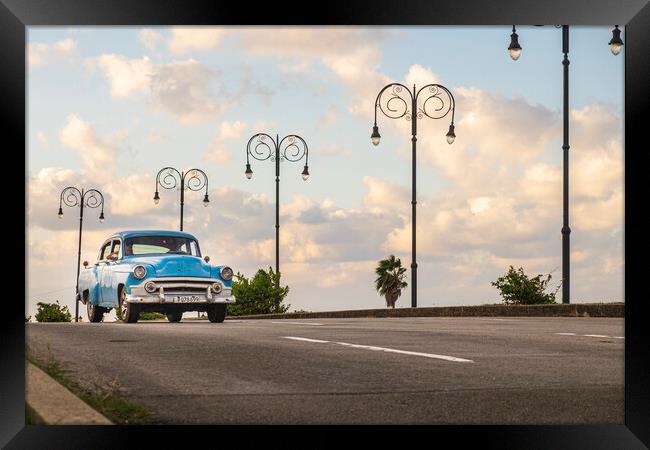 Vintage American car, Havana, Cuba Framed Print by Phil Crean