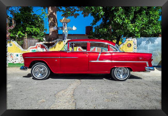 American 50s car in Cuba Framed Print by Phil Crean