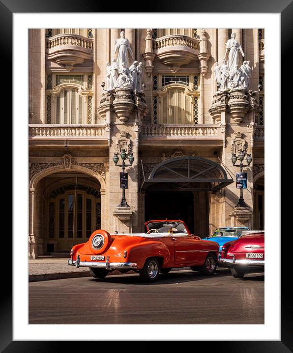 Open top vintage 50's car in Havana, Cuba Framed Mounted Print by Phil Crean