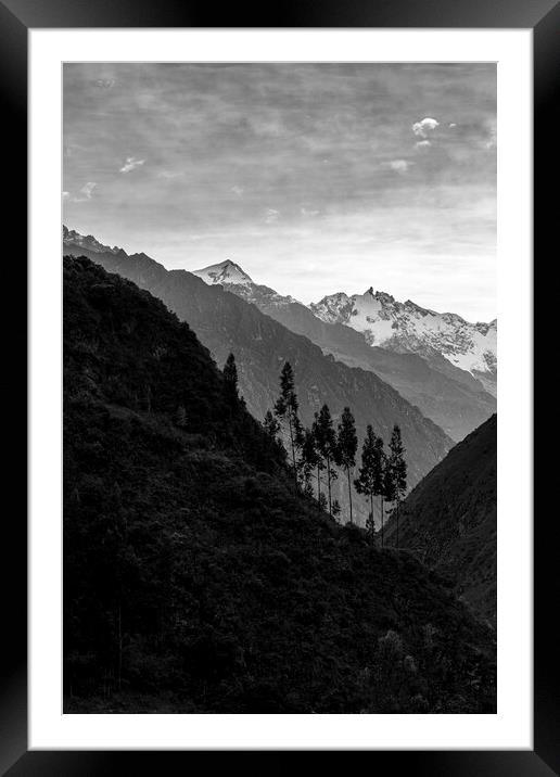 Inca trail in the Andes, Peru Framed Mounted Print by Phil Crean