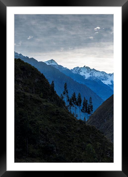 Andes mountains, Peru Framed Mounted Print by Phil Crean