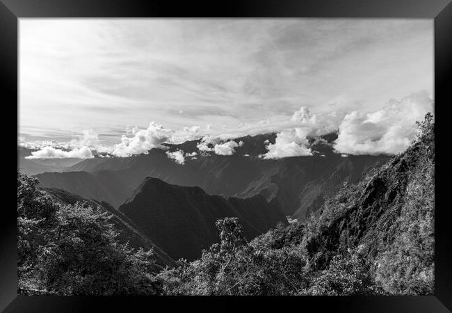 Cloudscape over the Andes, Peru Framed Print by Phil Crean