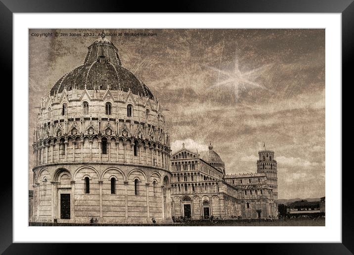 Artistic Field of Miracles, Pisa Framed Mounted Print by Jim Jones