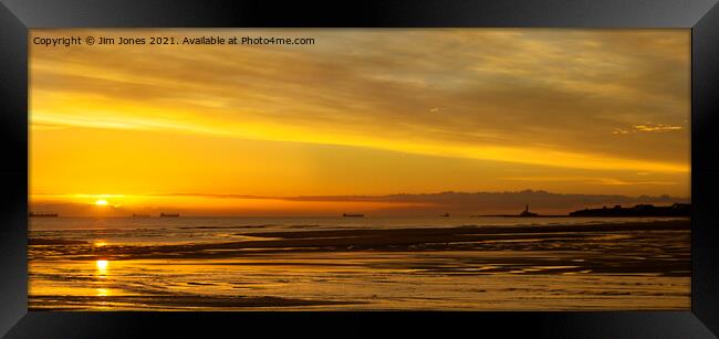 November sunrise Panorama Framed Print by Jim Jones