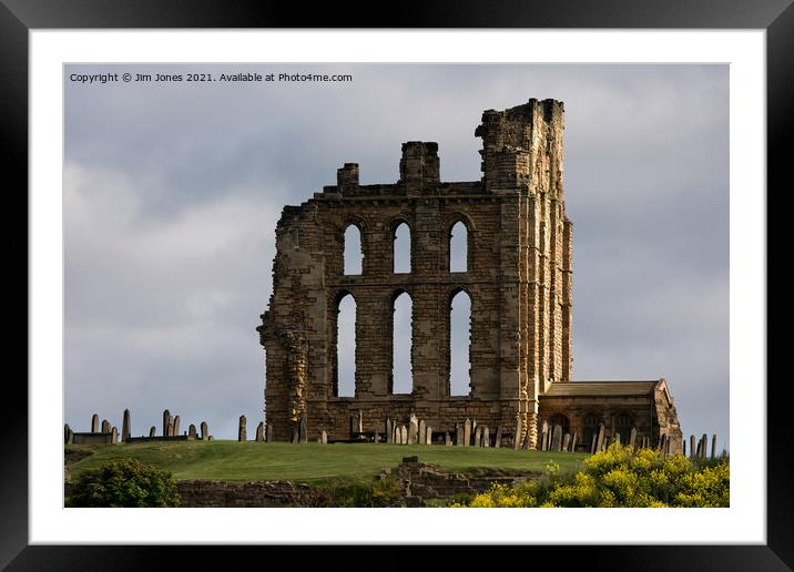 Tynemouth Priory as seen from Spanish Battery Framed Mounted Print by Jim Jones