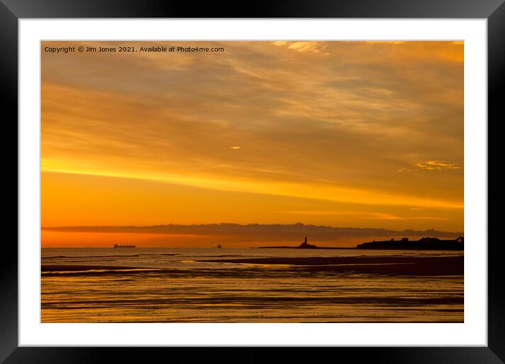 Another Northumbrian Sunrise Framed Mounted Print by Jim Jones