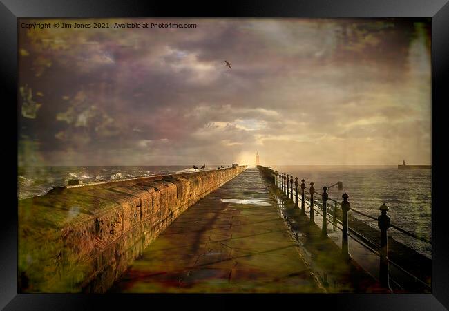 Artistic Blustery start to the day Framed Print by Jim Jones