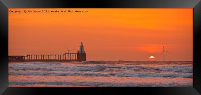 Red Sky in the Morning Panorama Framed Print by Jim Jones