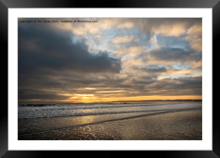Dawn on the Northumberland Coast. Framed Mounted Print by Jim Jones