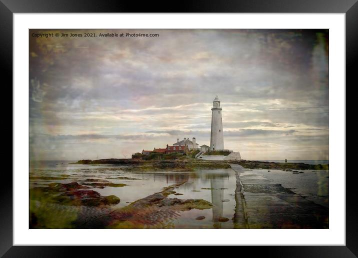Artistic St Mary's Island Framed Mounted Print by Jim Jones